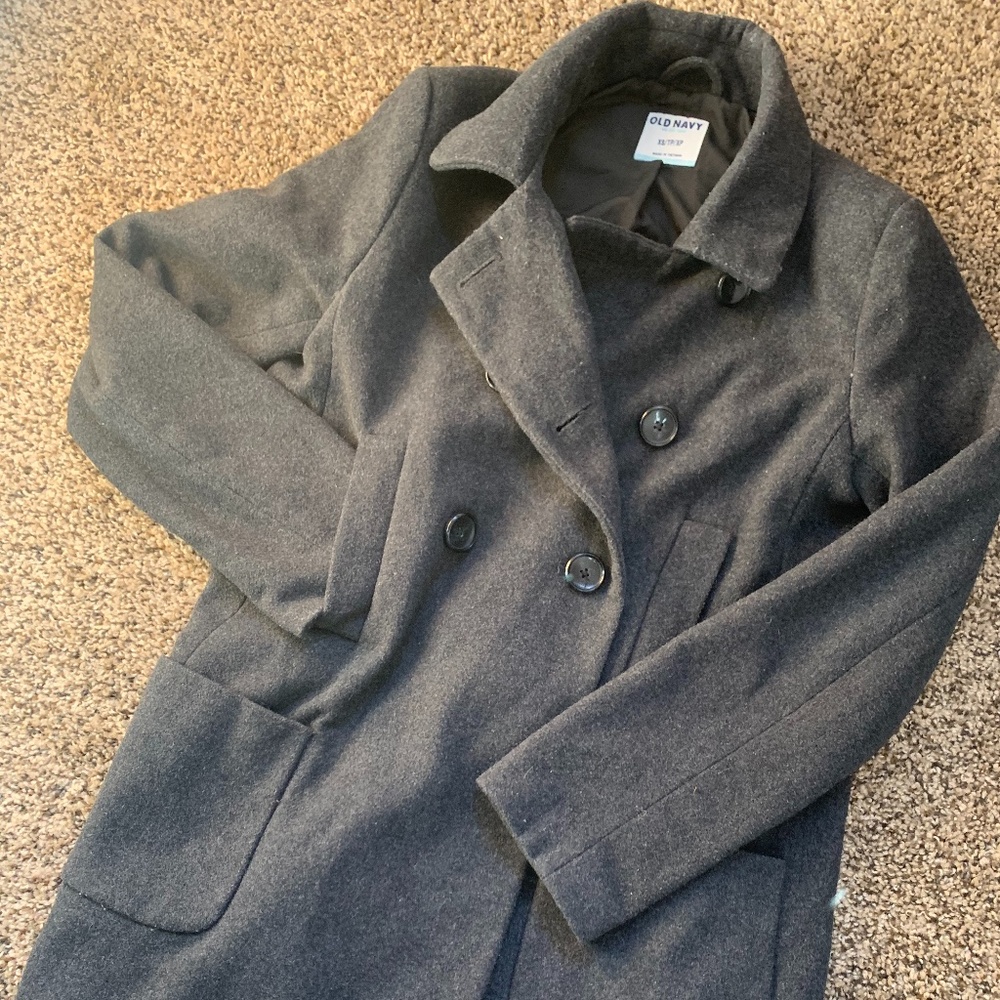 Women's Grey Peacoat